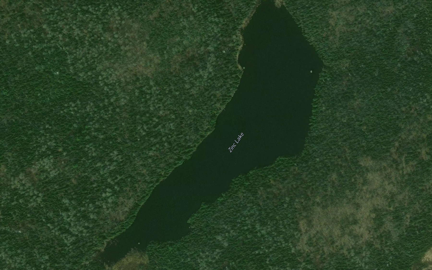Satellite map of the Zinc Lake