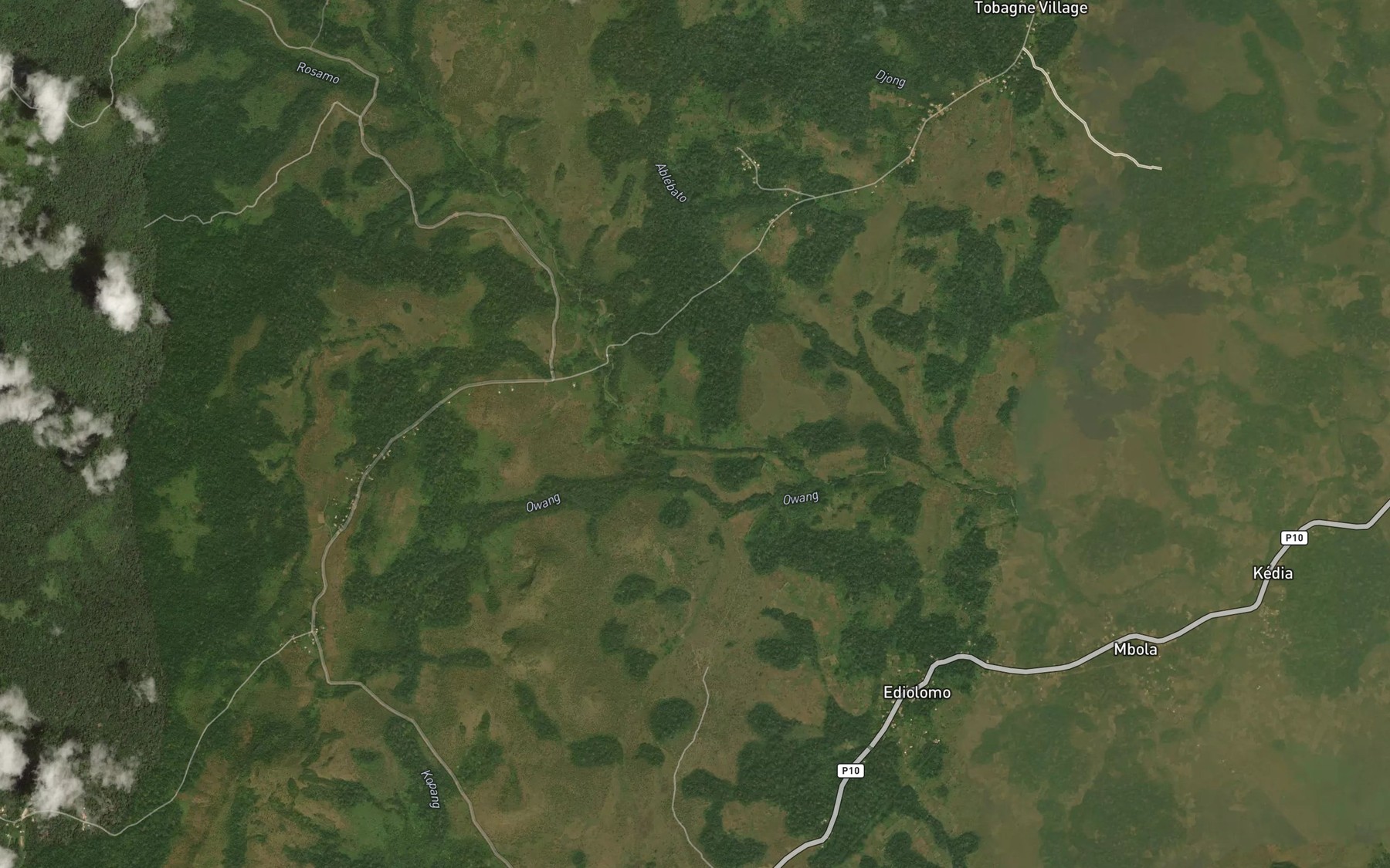 Satellite map of the Hongololi