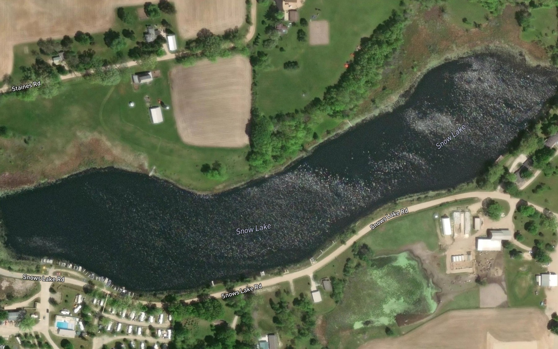 Satellite map of the Snow Lake