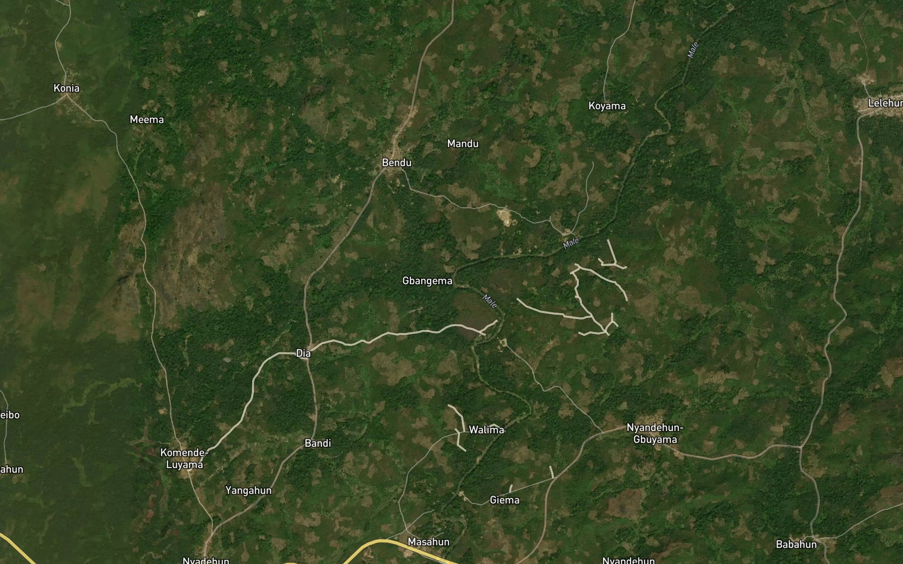Satellite map of the Mamaye