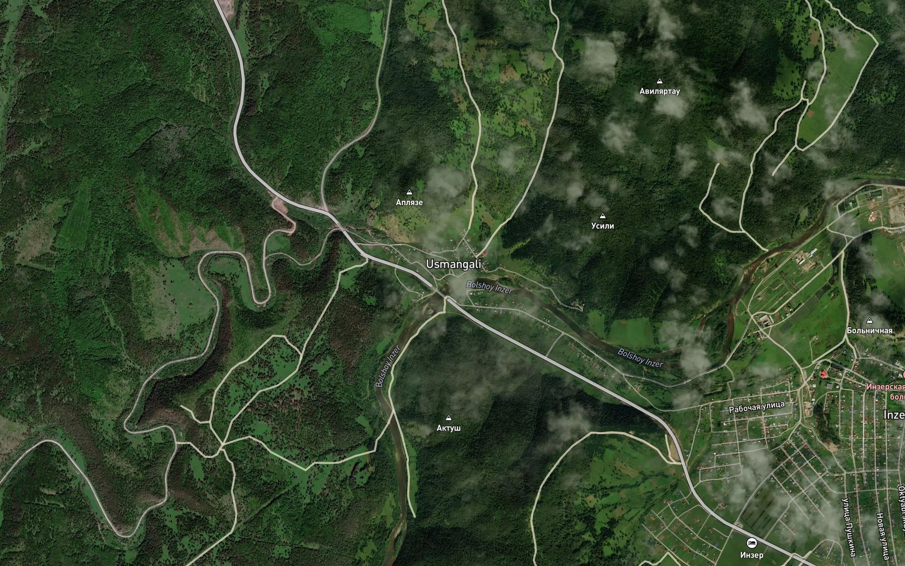 Satellite map of the Shura