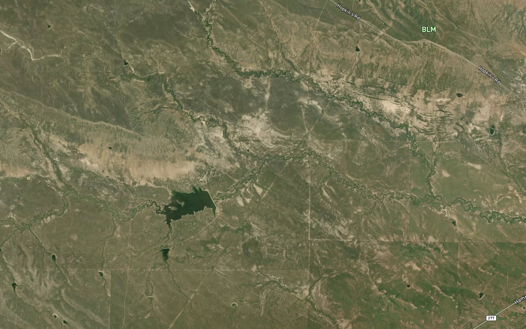 Satellite map of the South Fork Whitetail Creek