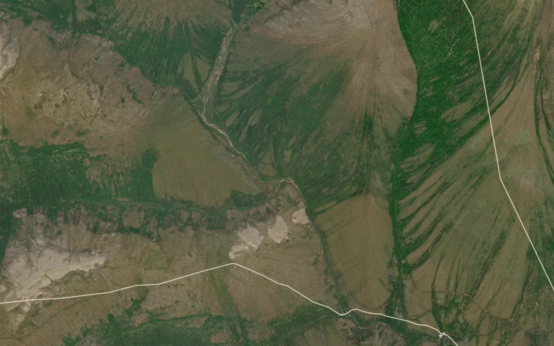 Satellite map of the Windy Creek