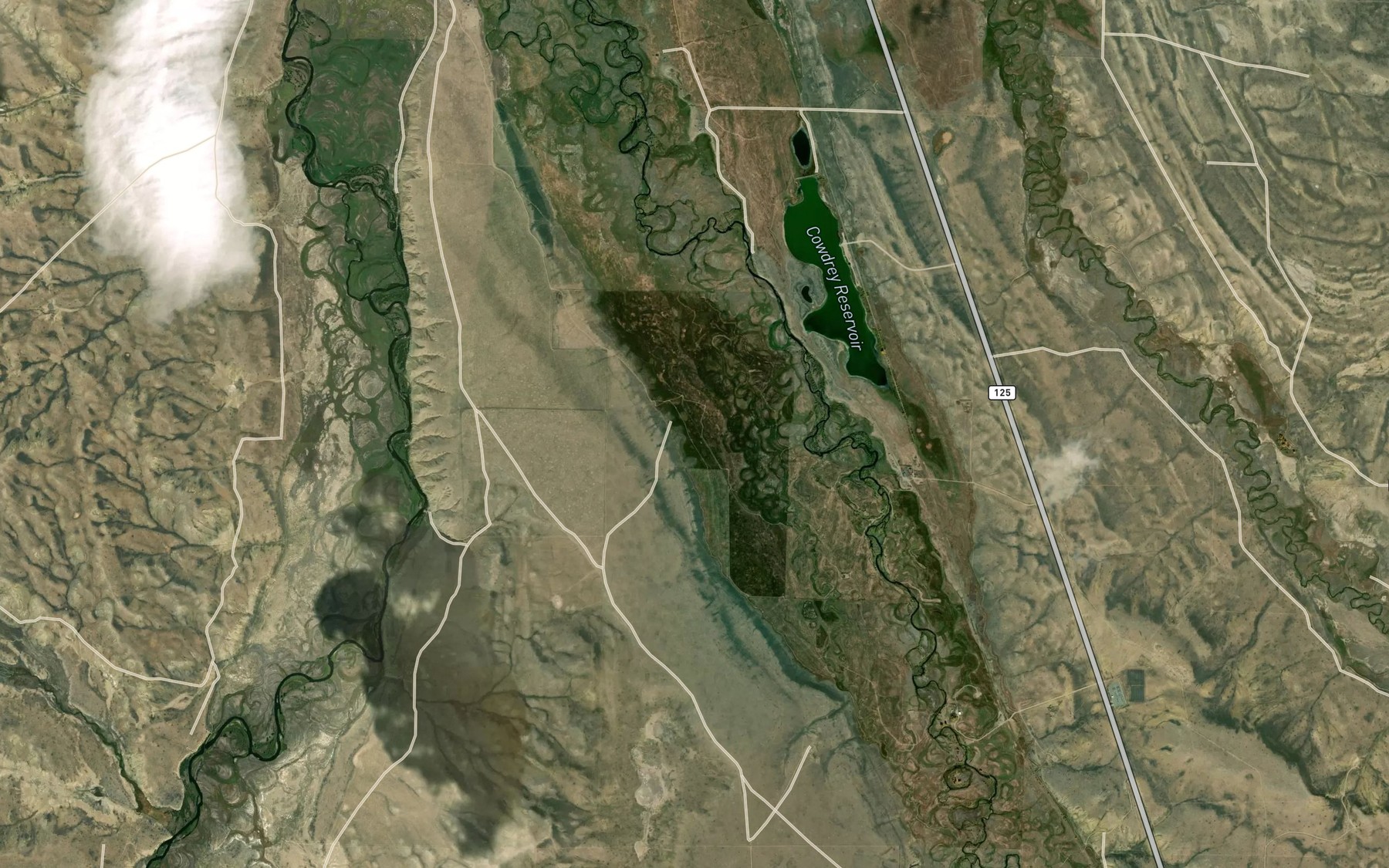 Satellite map of the Cowdrey Enlargement