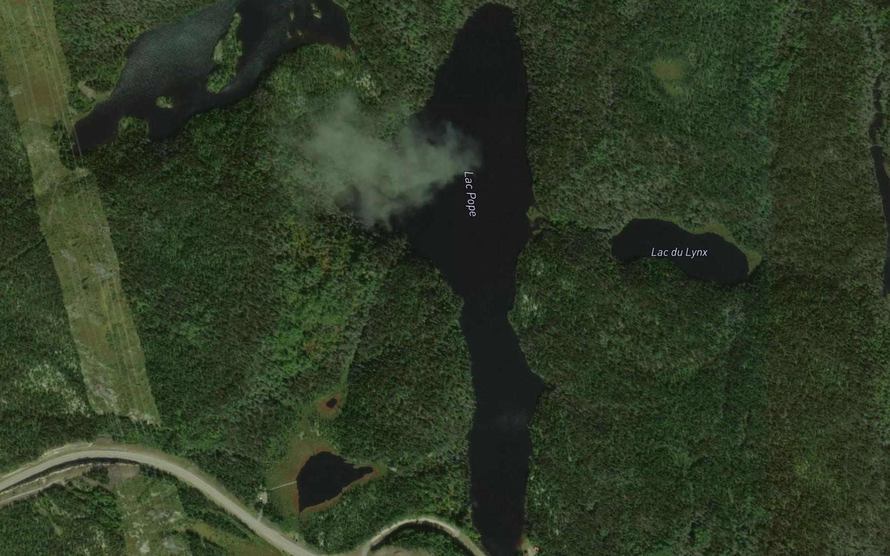 Satellite map of the Lac Pope