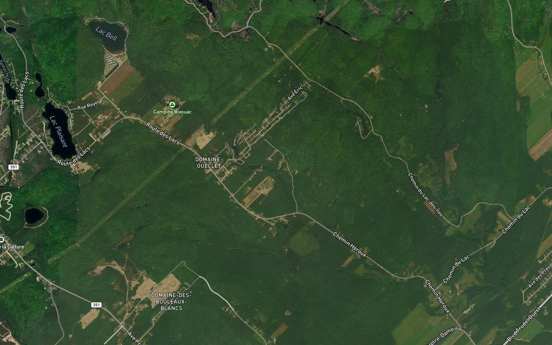 Satellite map of the Lac Bellerive