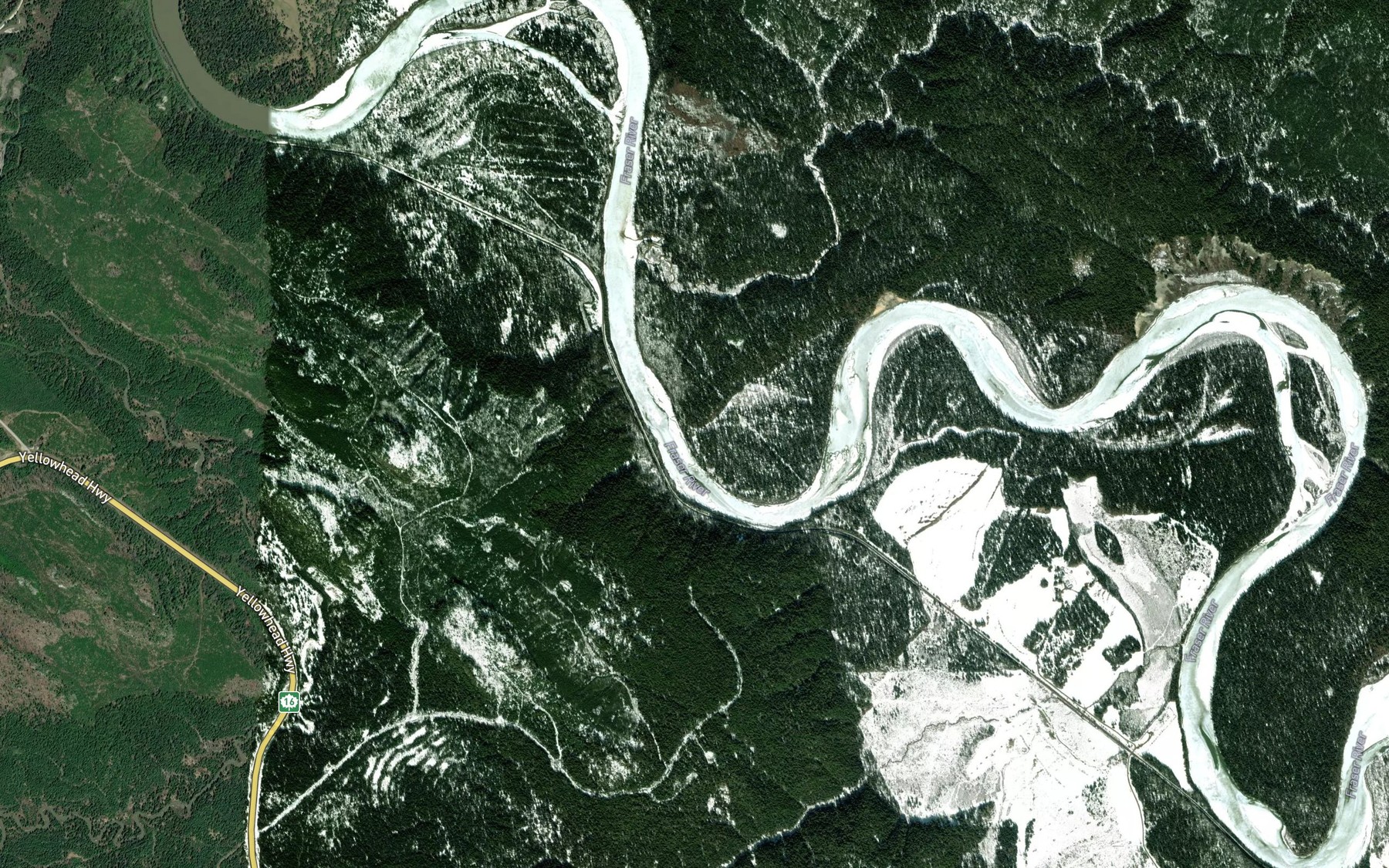 Satellite map of the P.O.B. Creek