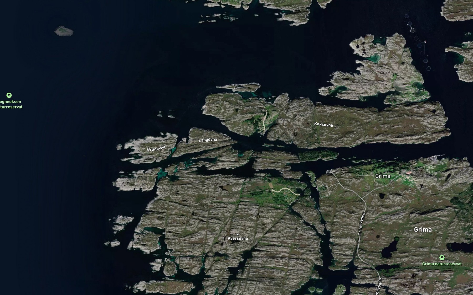 Satellite map of the Sildevika