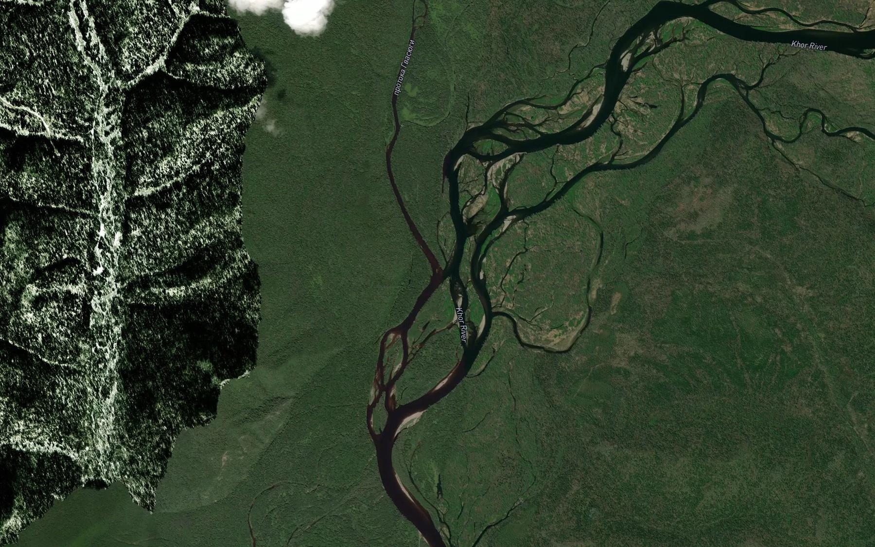 Satellite map of the Protoka Gvasyugi