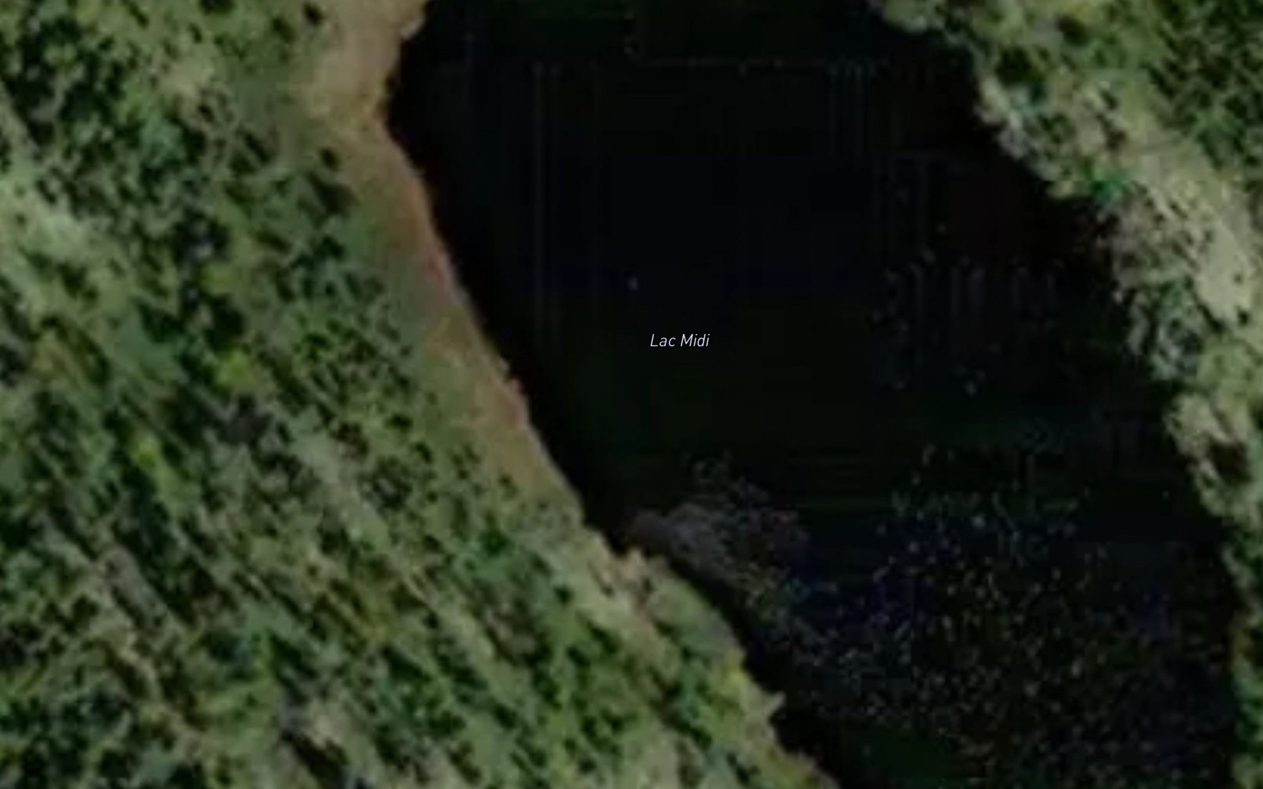 Satellite map of the Lac Midi