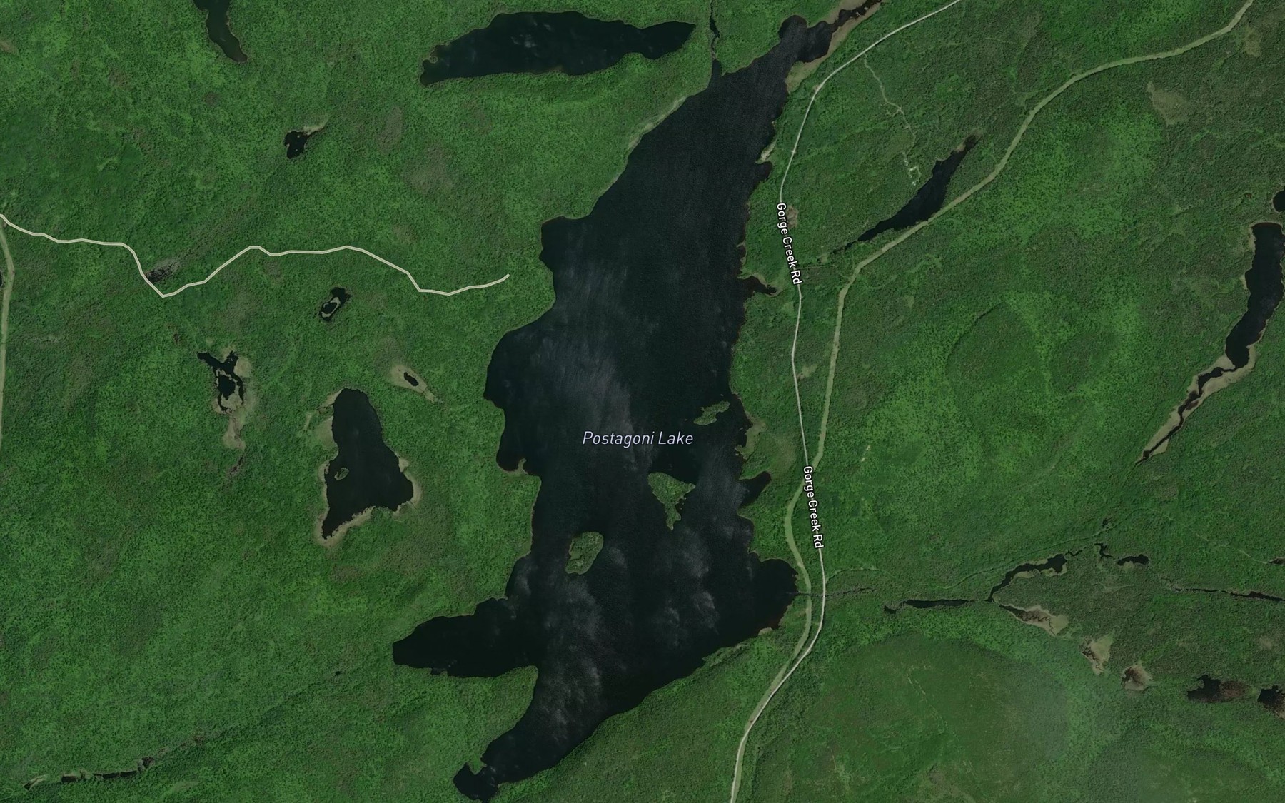 Satellite map of the Postagoni Lake
