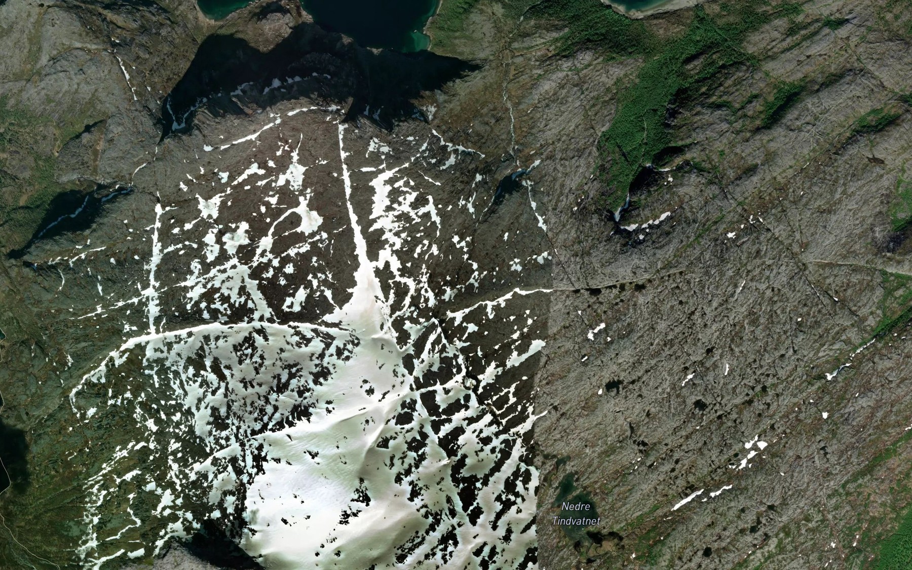 Satellite map of the Skavlhaugelva