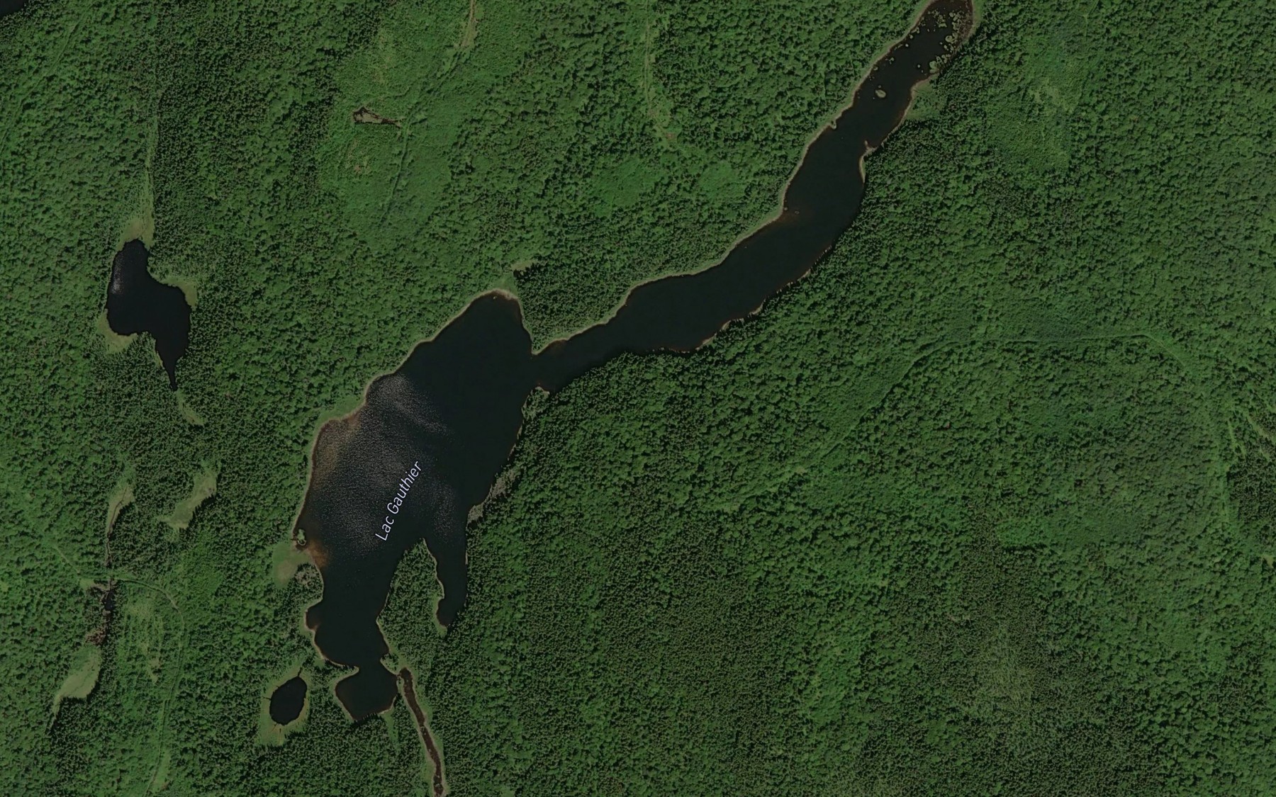 Satellite map of the Lac Gauthier