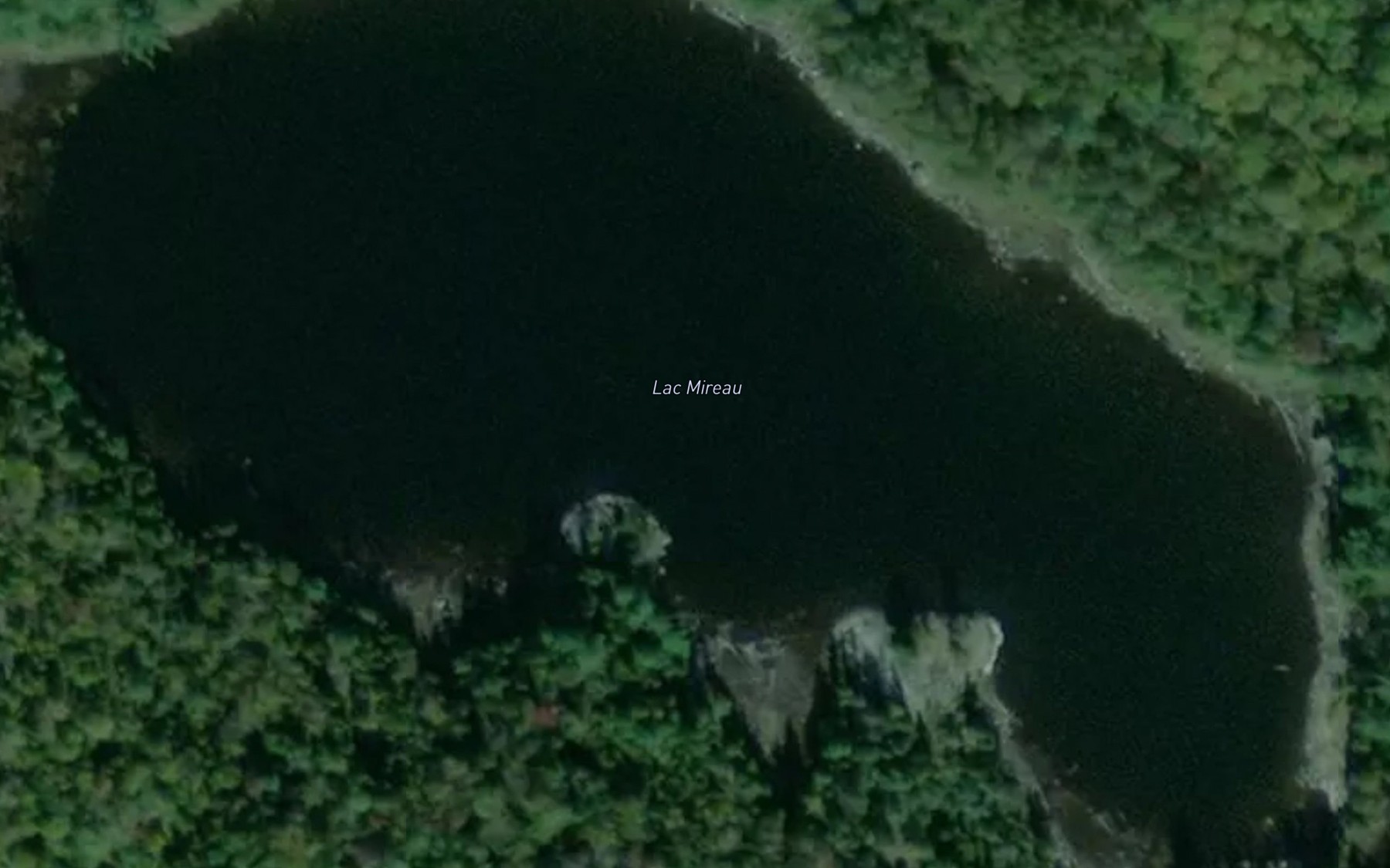 Satellite map of the Lac Mireau