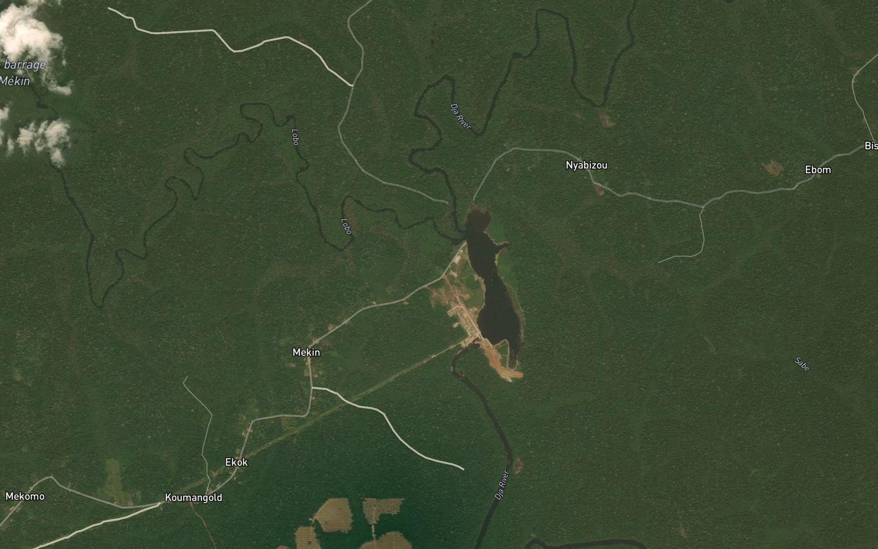 Satellite map of the Sabeu