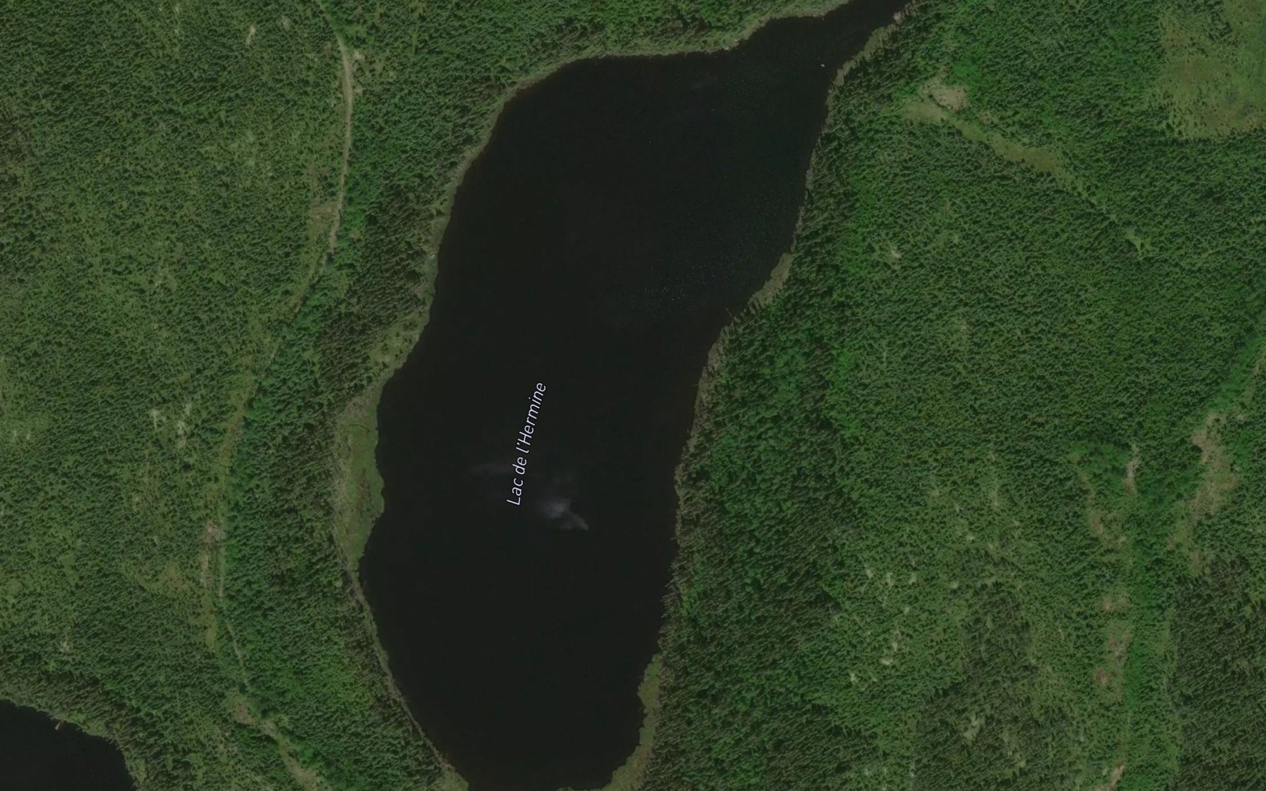 Satellite map of the Lac de l'Hermine
