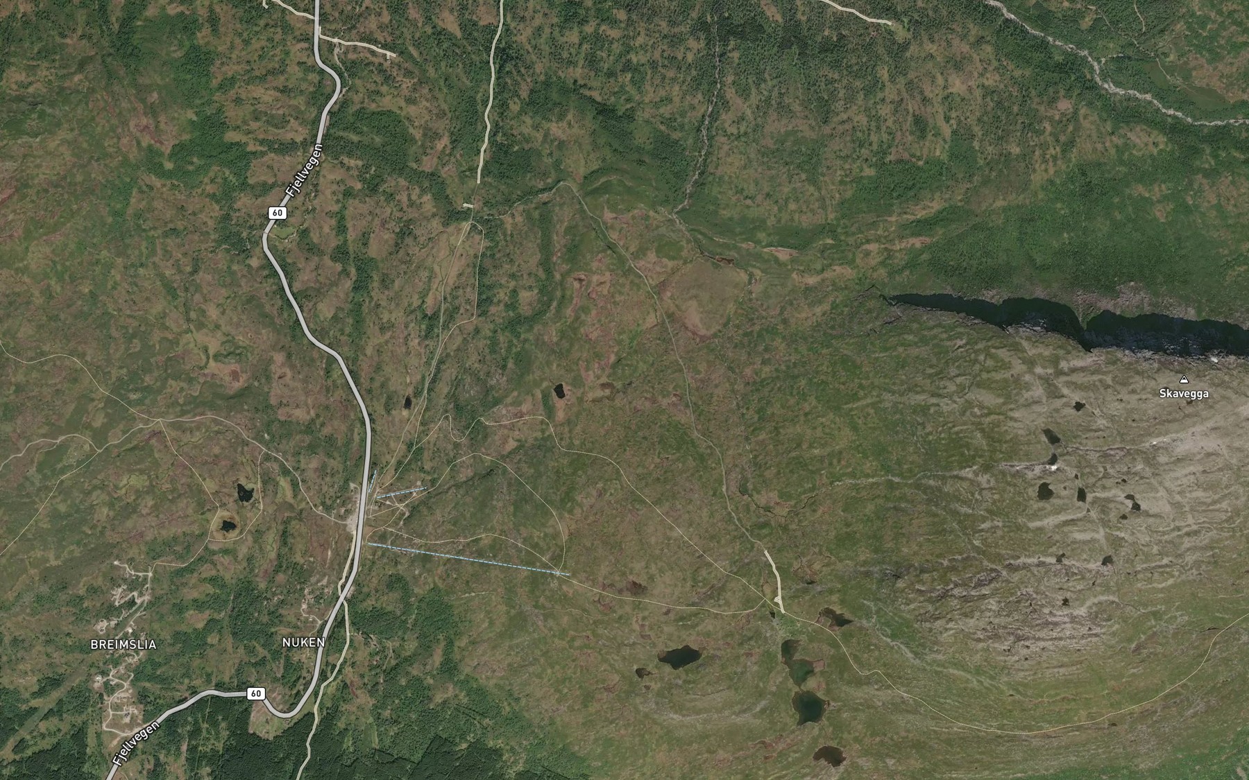 Satellite map of the Kopphaugtjonna