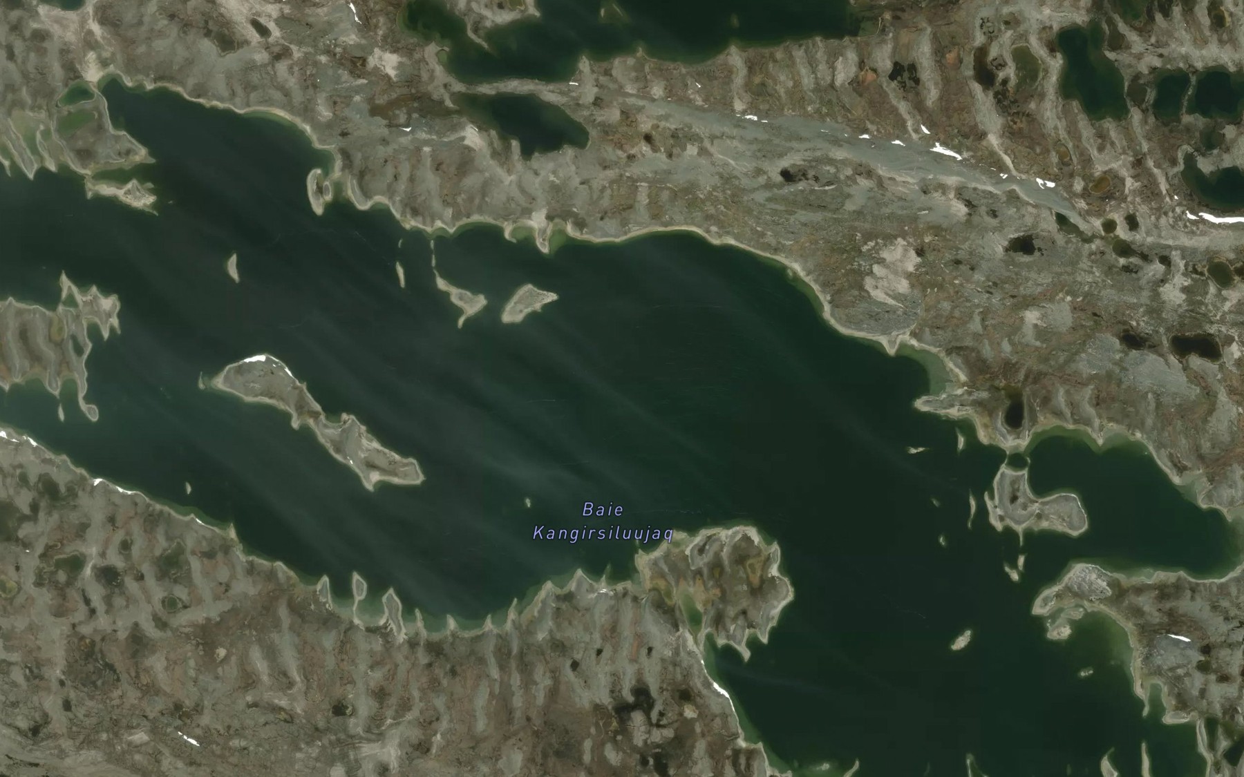 Satellite map of the Baie Kangirsiluujaq