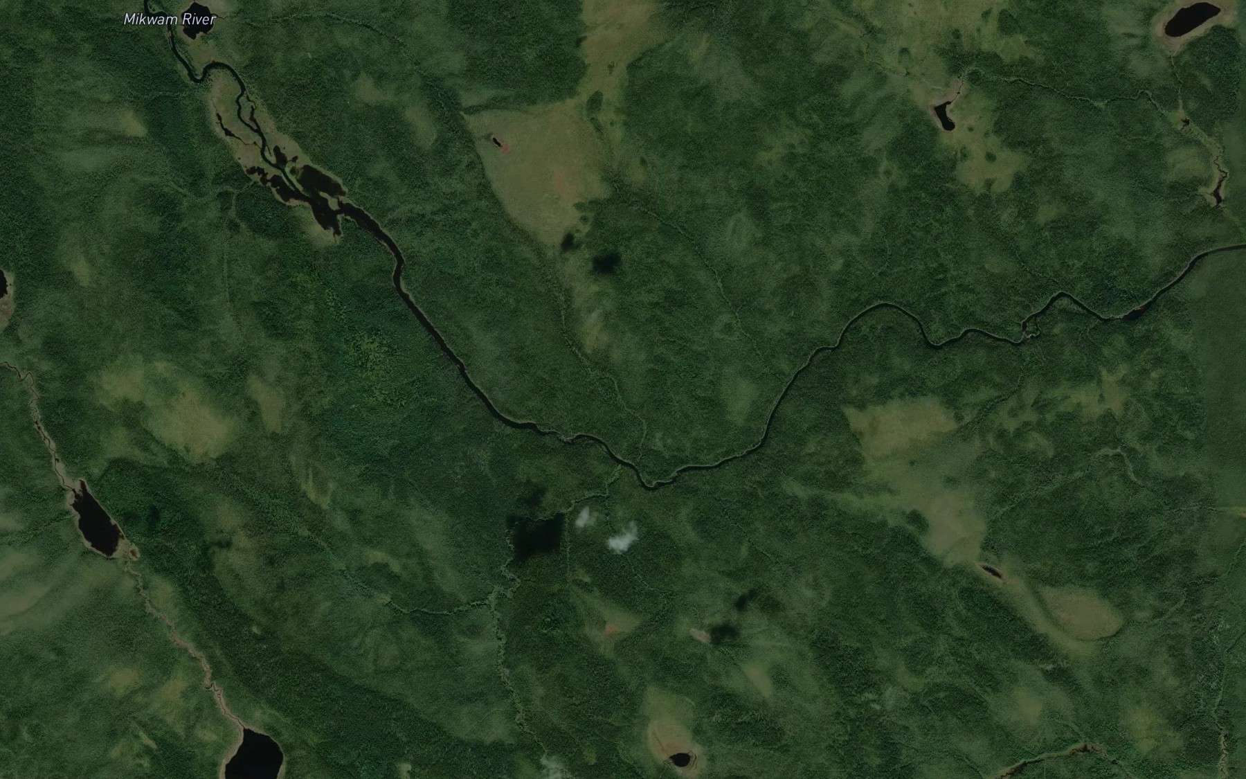 Satellite map of the Porphyry Creek
