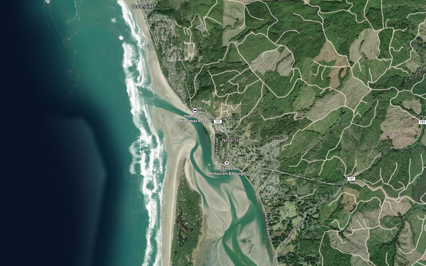 Satellite map of the Hodgdon Creek