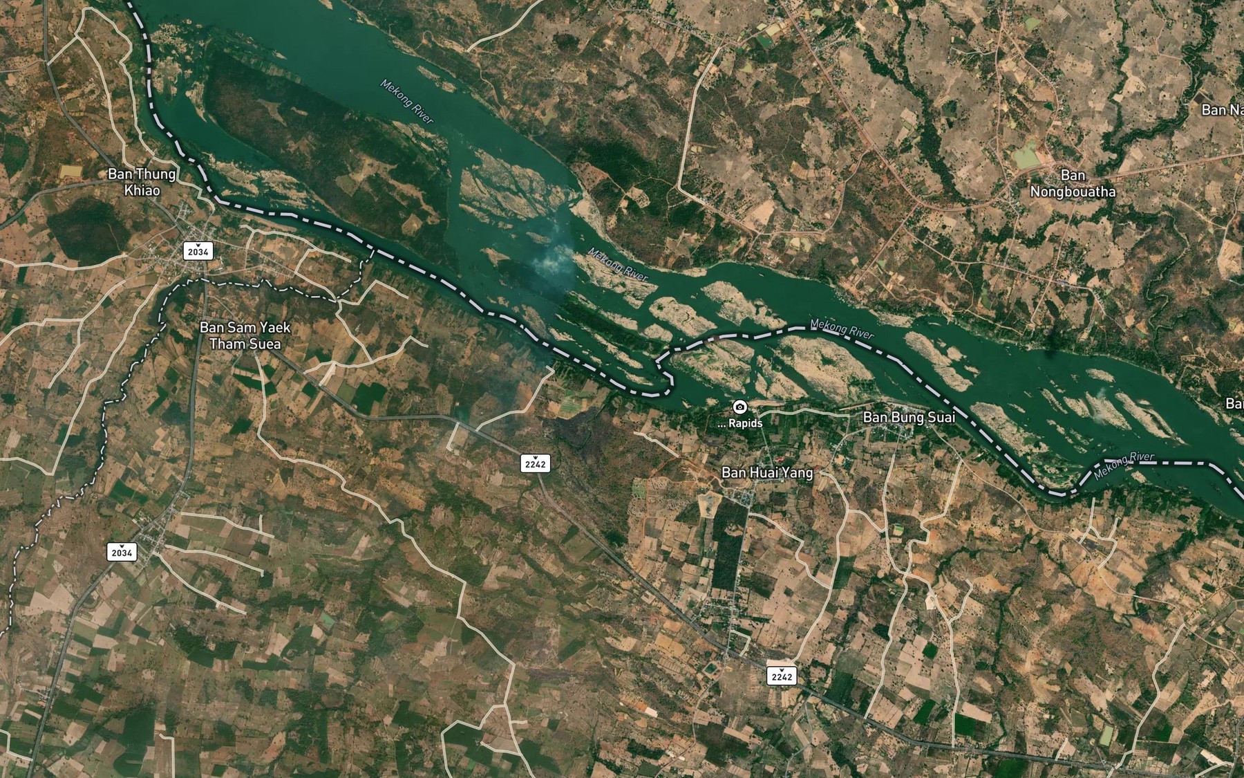 Satellite map of the Huai Hu