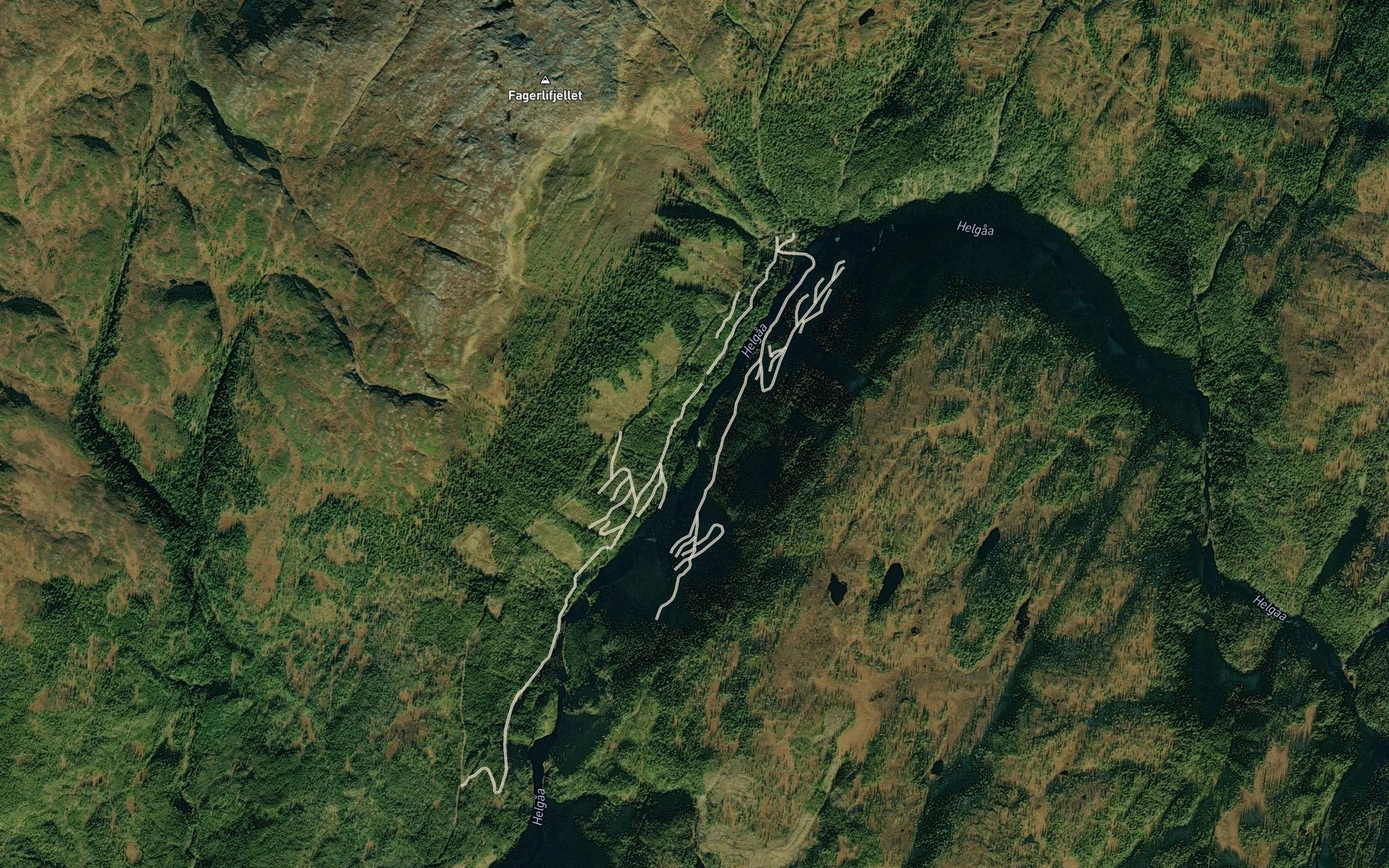 Satellite map of the Kloftafossen