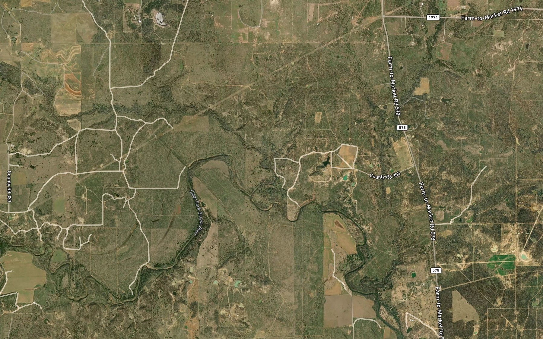 Satellite map of the Coal Branch
