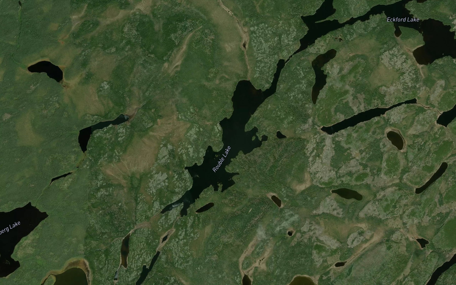 Satellite map of the Rouble Lake