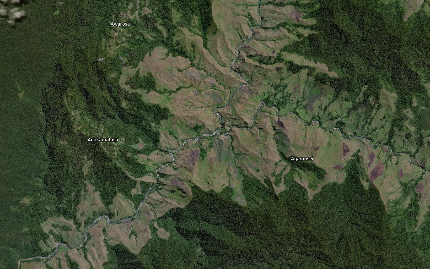 Satellite map of the Azana River