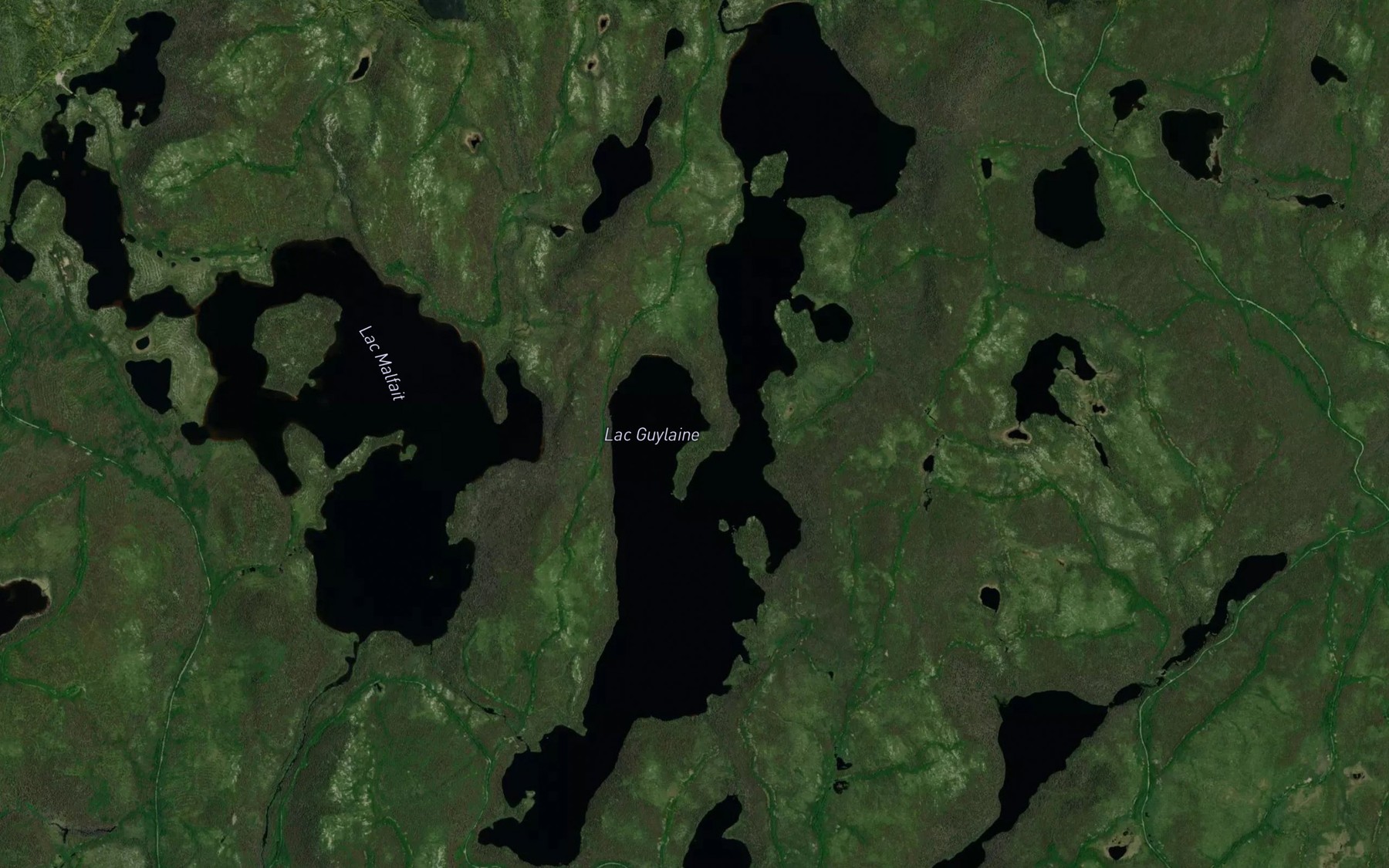 Satellite map of the Lac Guylaine