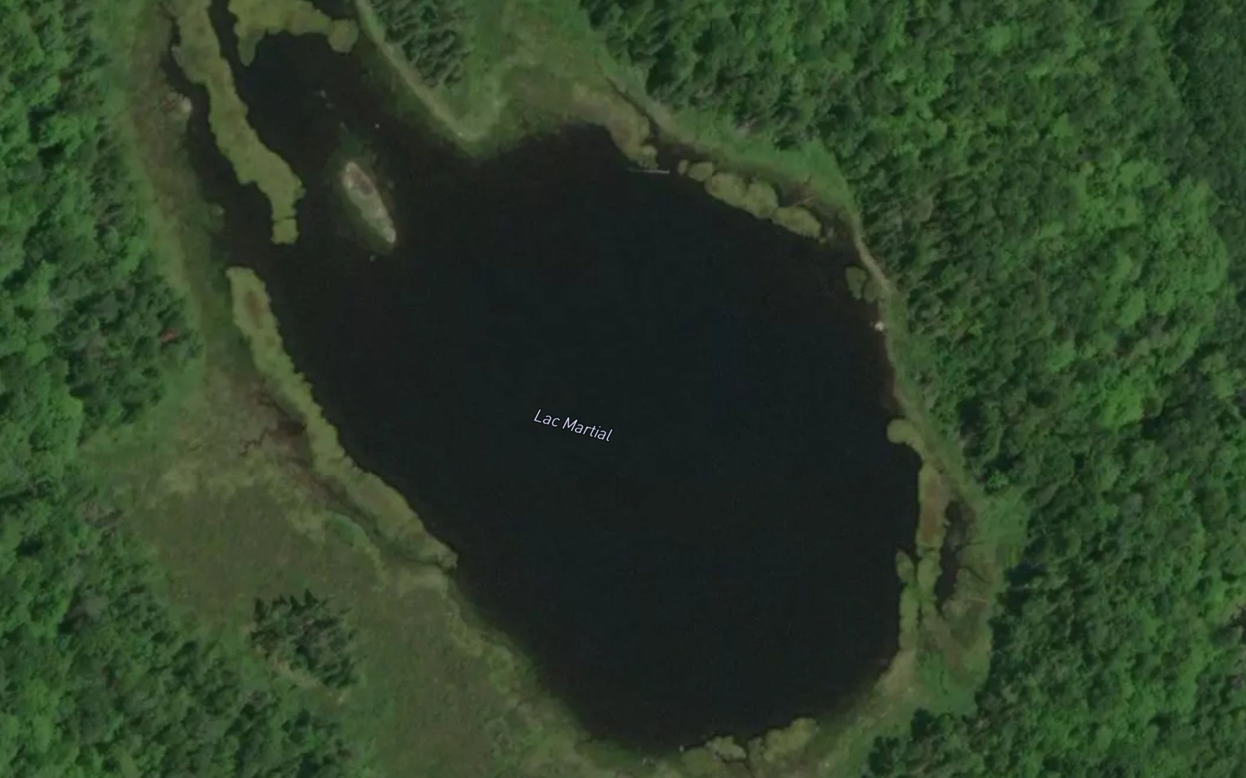 Satellite map of the Lac Martial