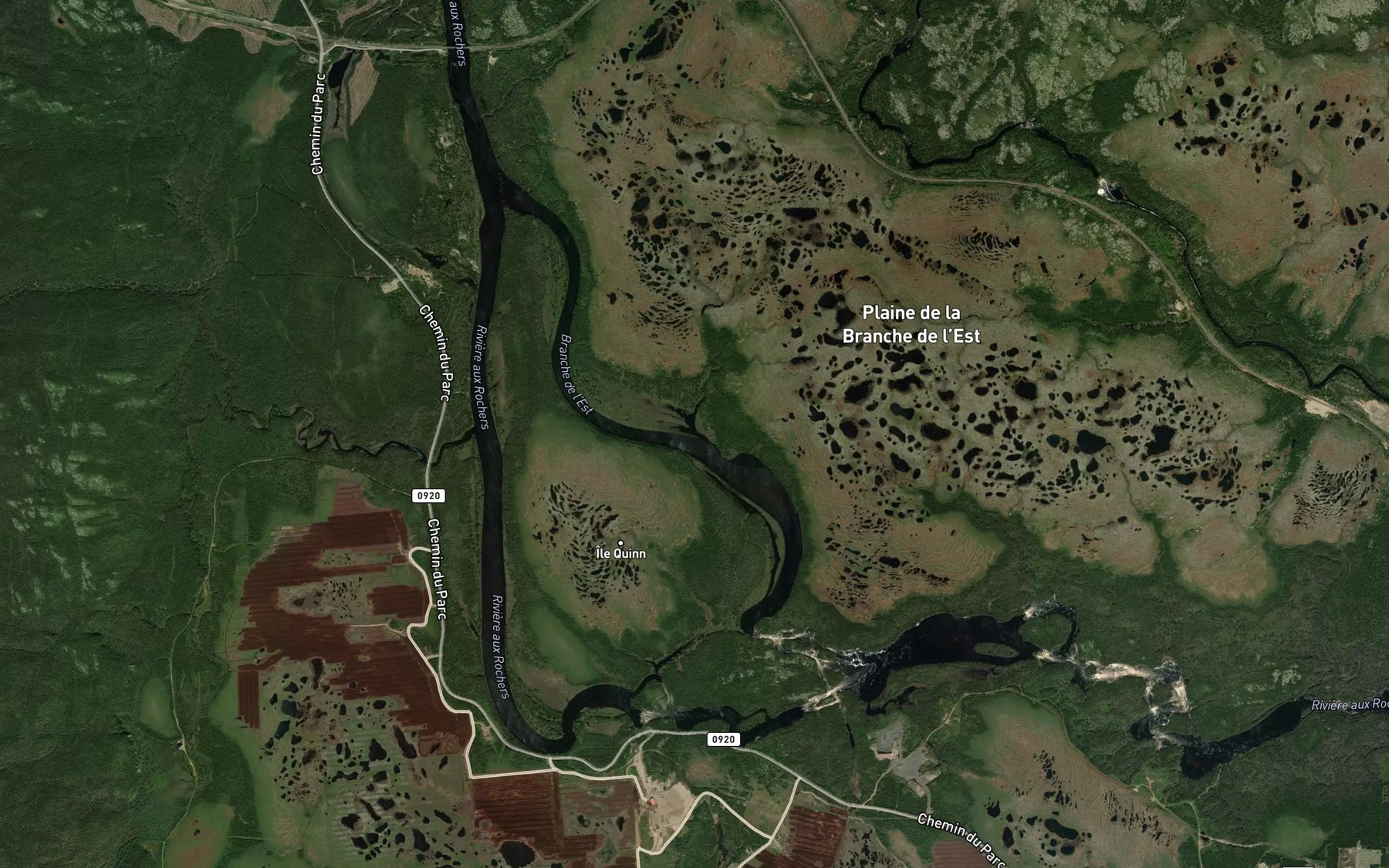 Satellite map of the Branche de l'Est