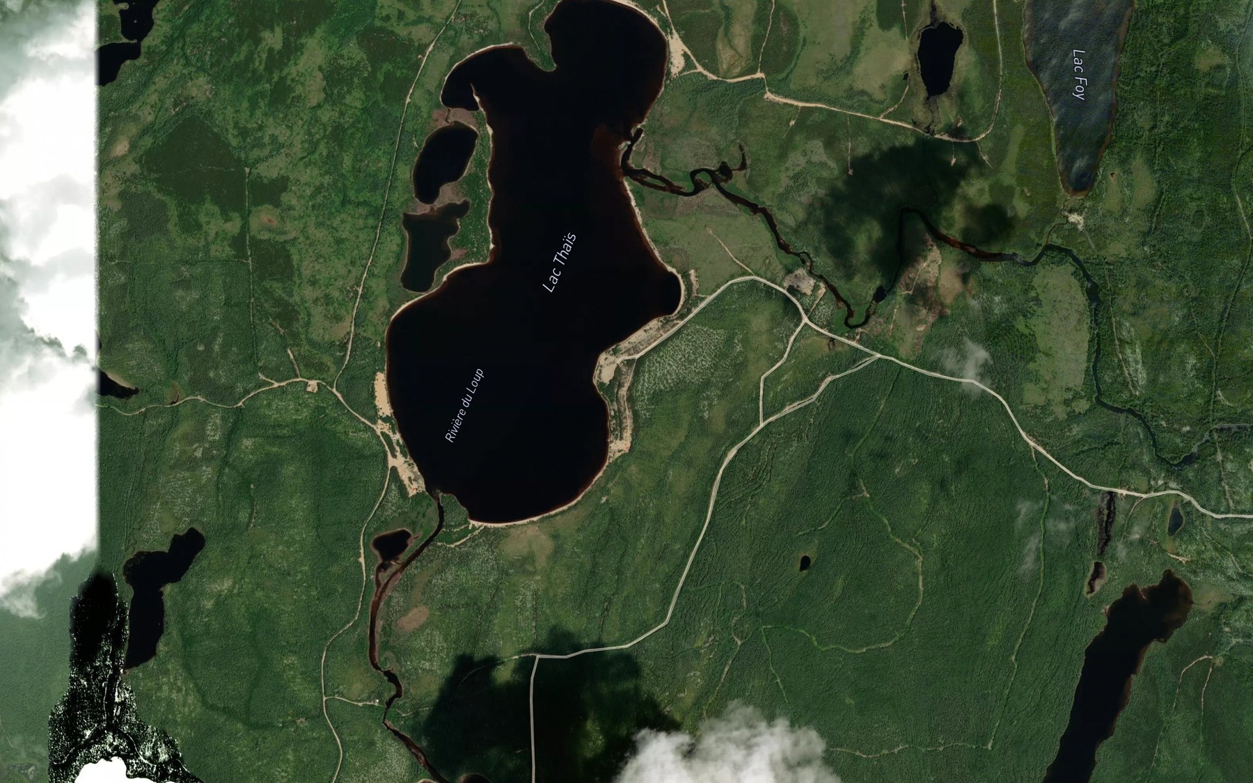 Satellite map of the Lac Thais