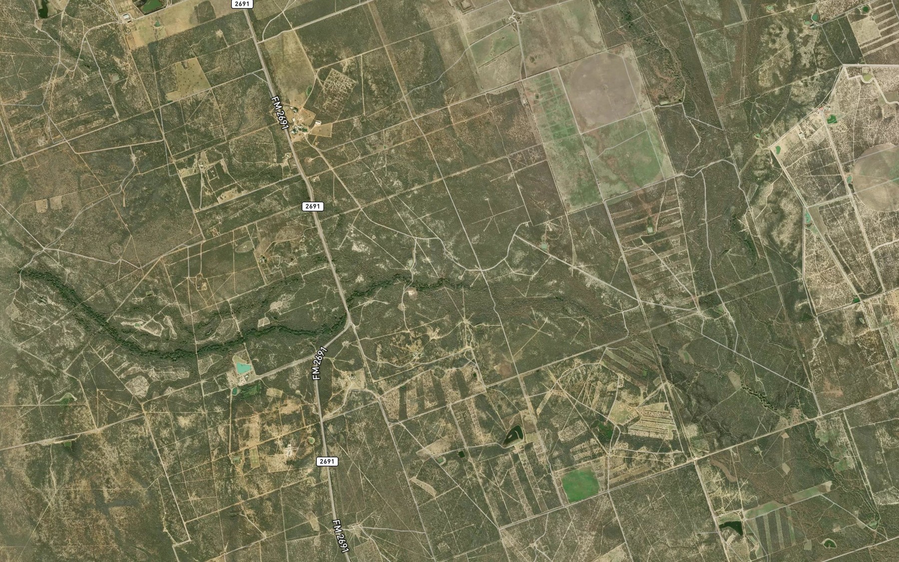 Satellite map of the Spurler Creek