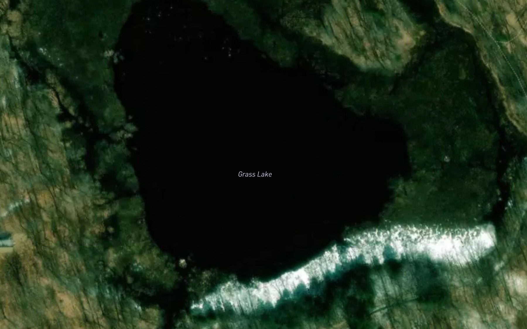 Satellite map of the Grass Lake