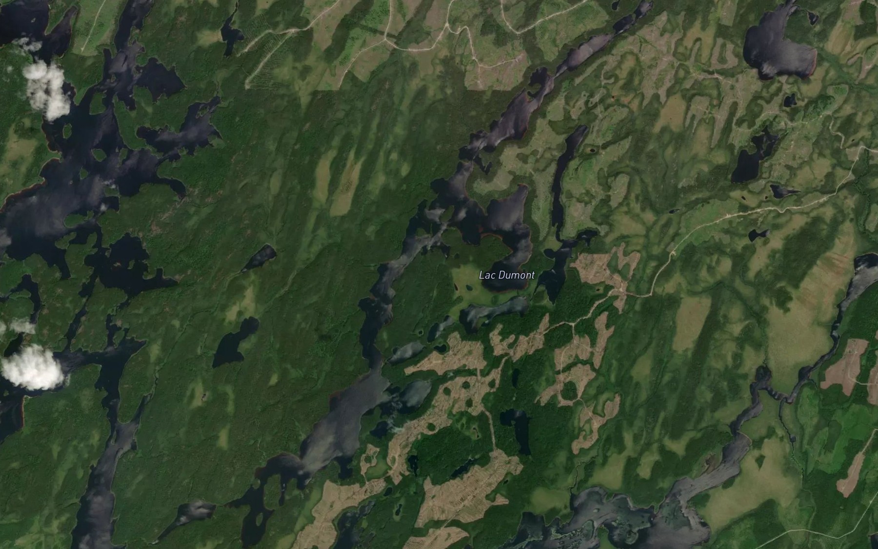 Satellite map of the Lac Dumont
