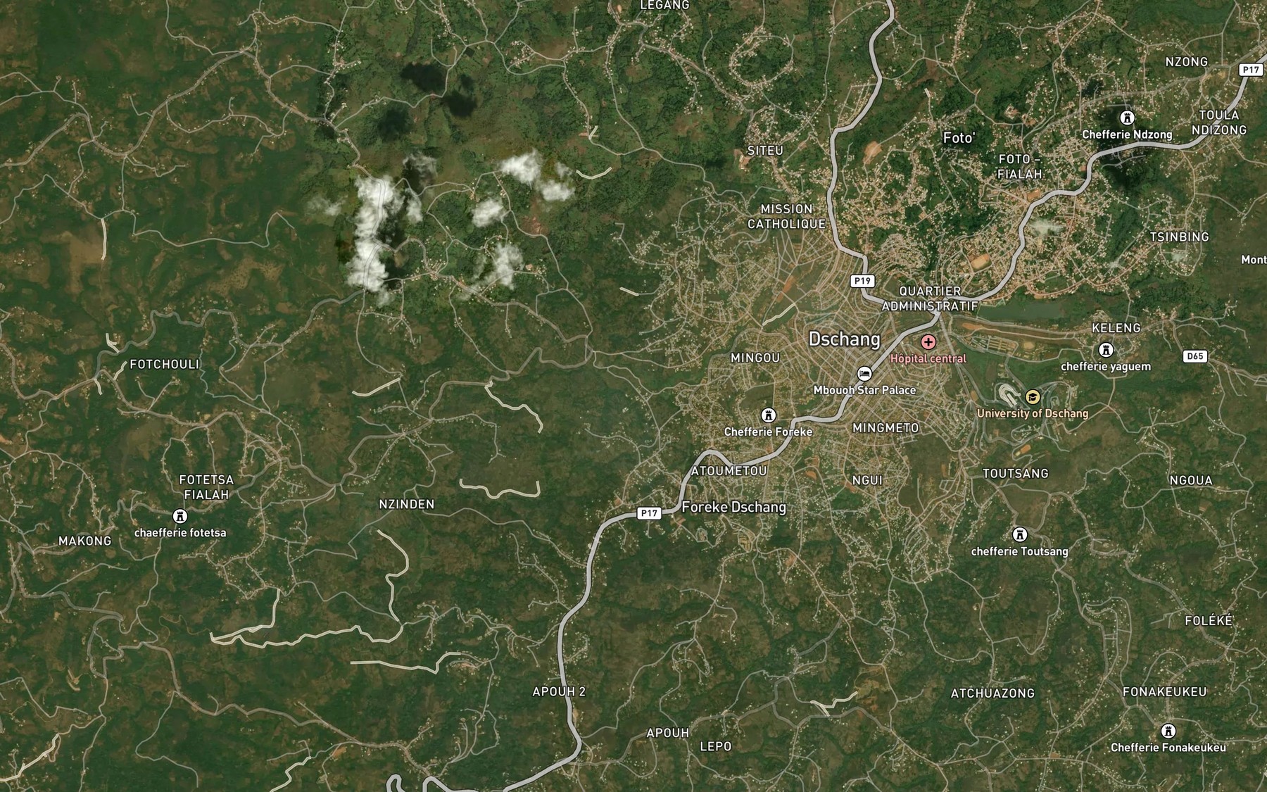 Satellite map of the Tsentswet