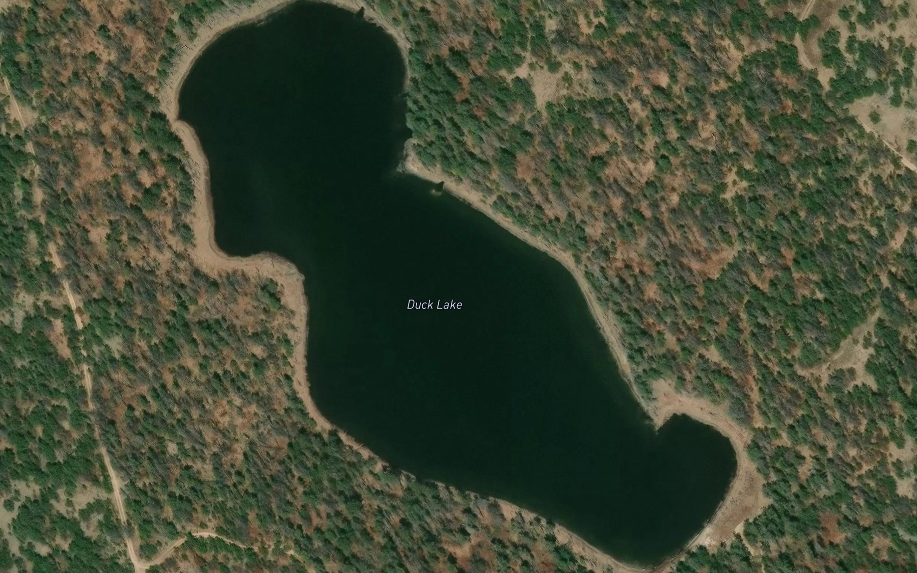 Satellite map of the Duck Lake