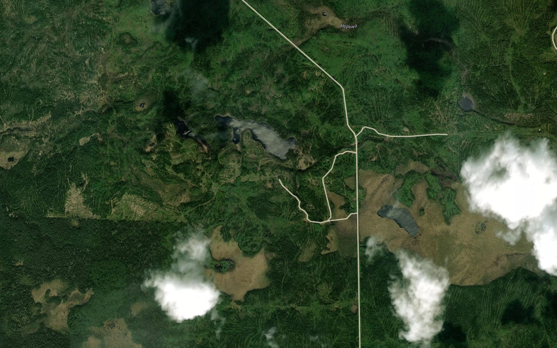 Satellite map of the Ozero Shovshozero