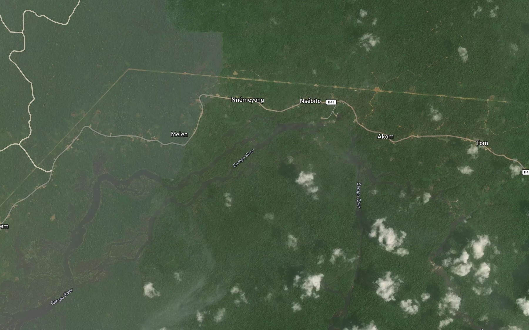 Satellite map of the Mono Nkomo