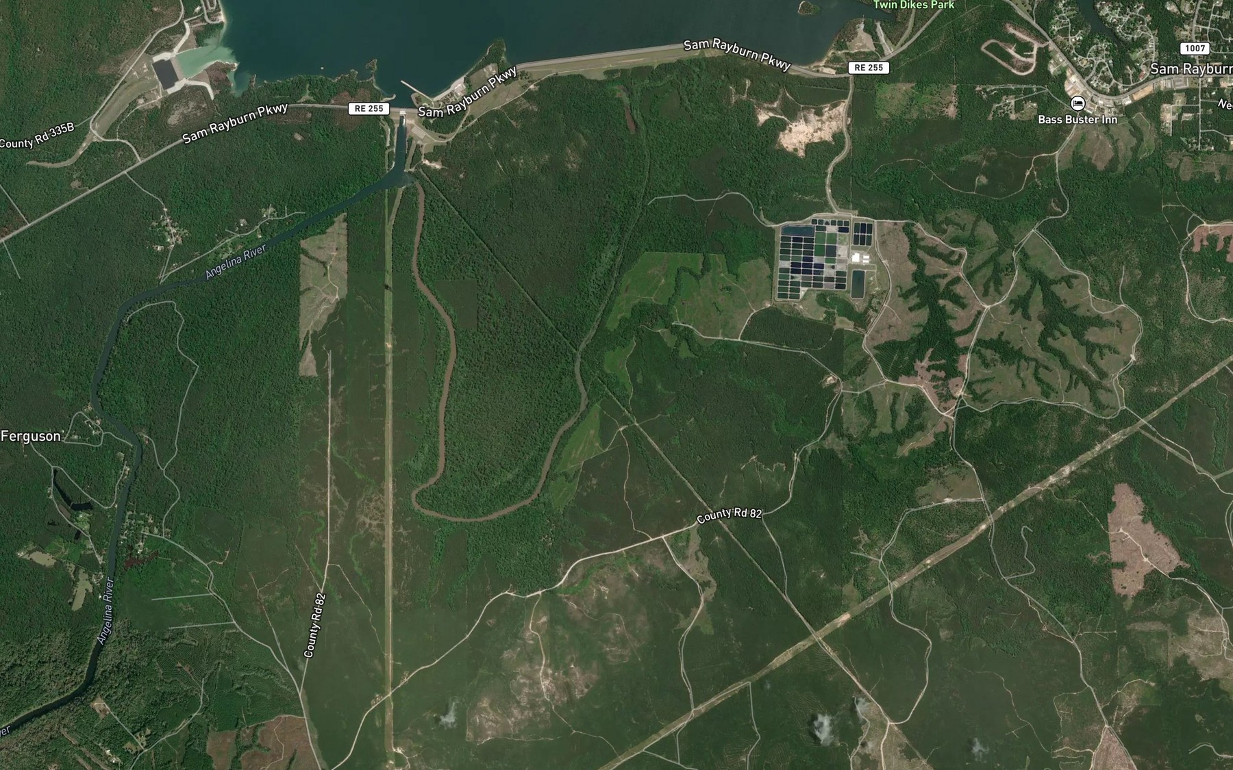 Satellite map of the Willow Branch