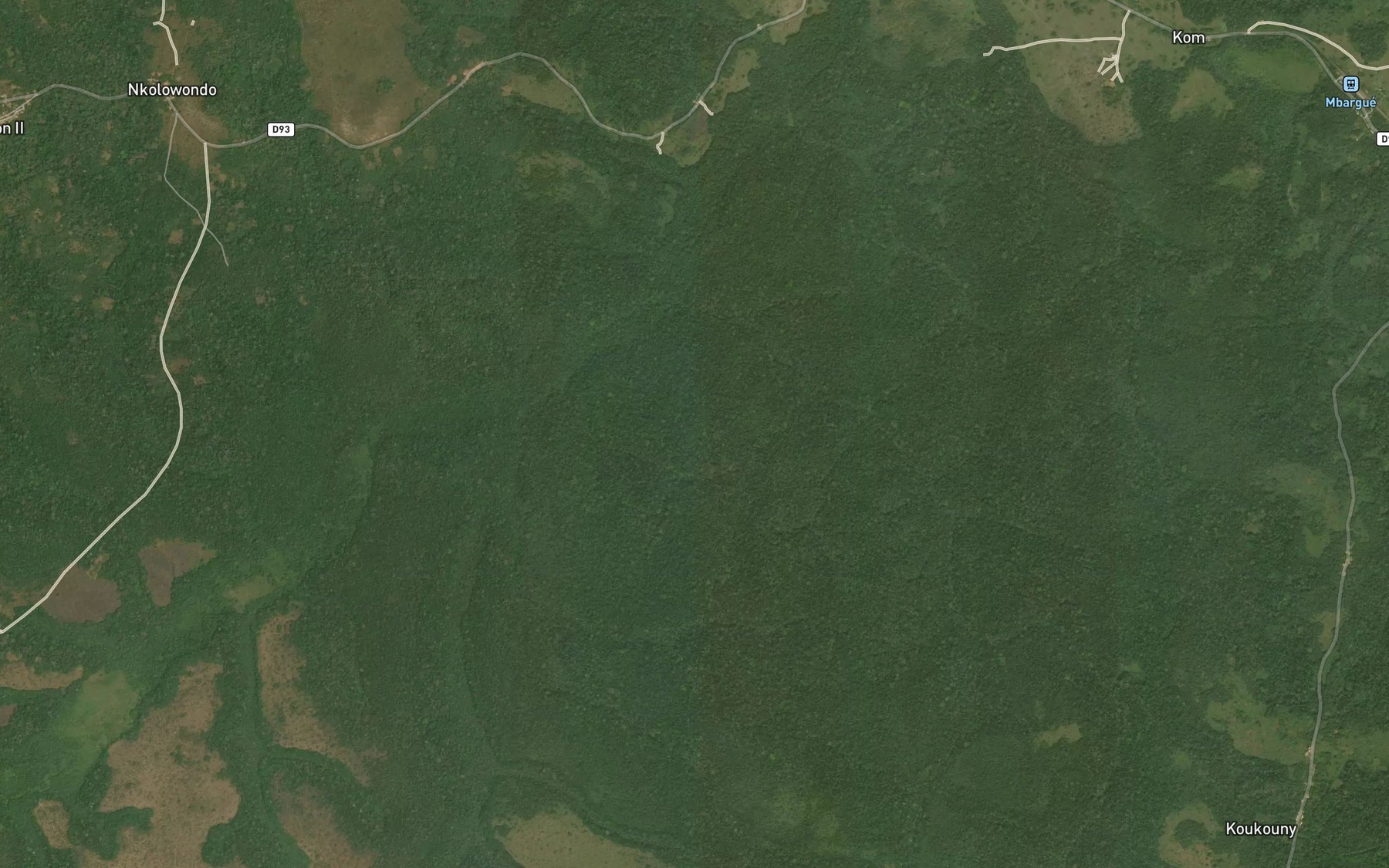 Satellite map of the Ndjekele