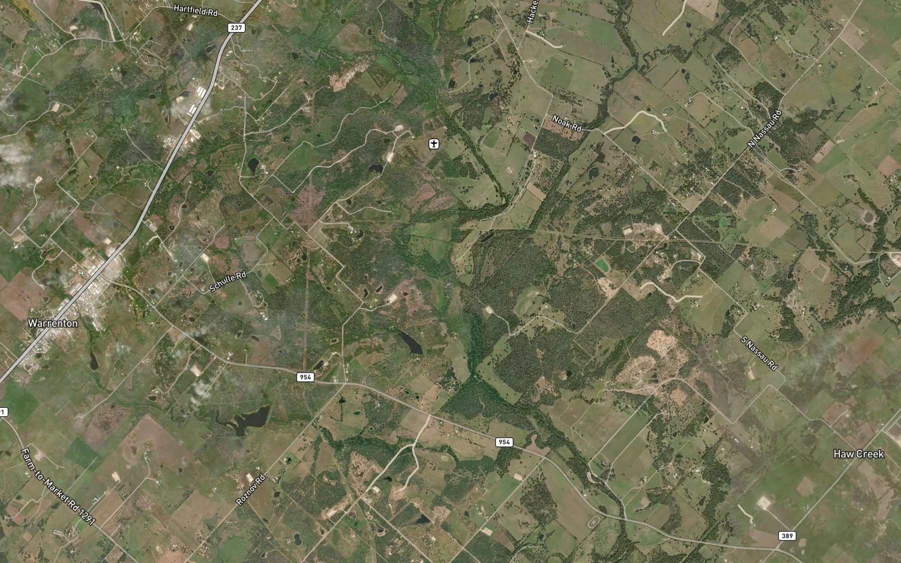 Satellite map of the Jacks Creek