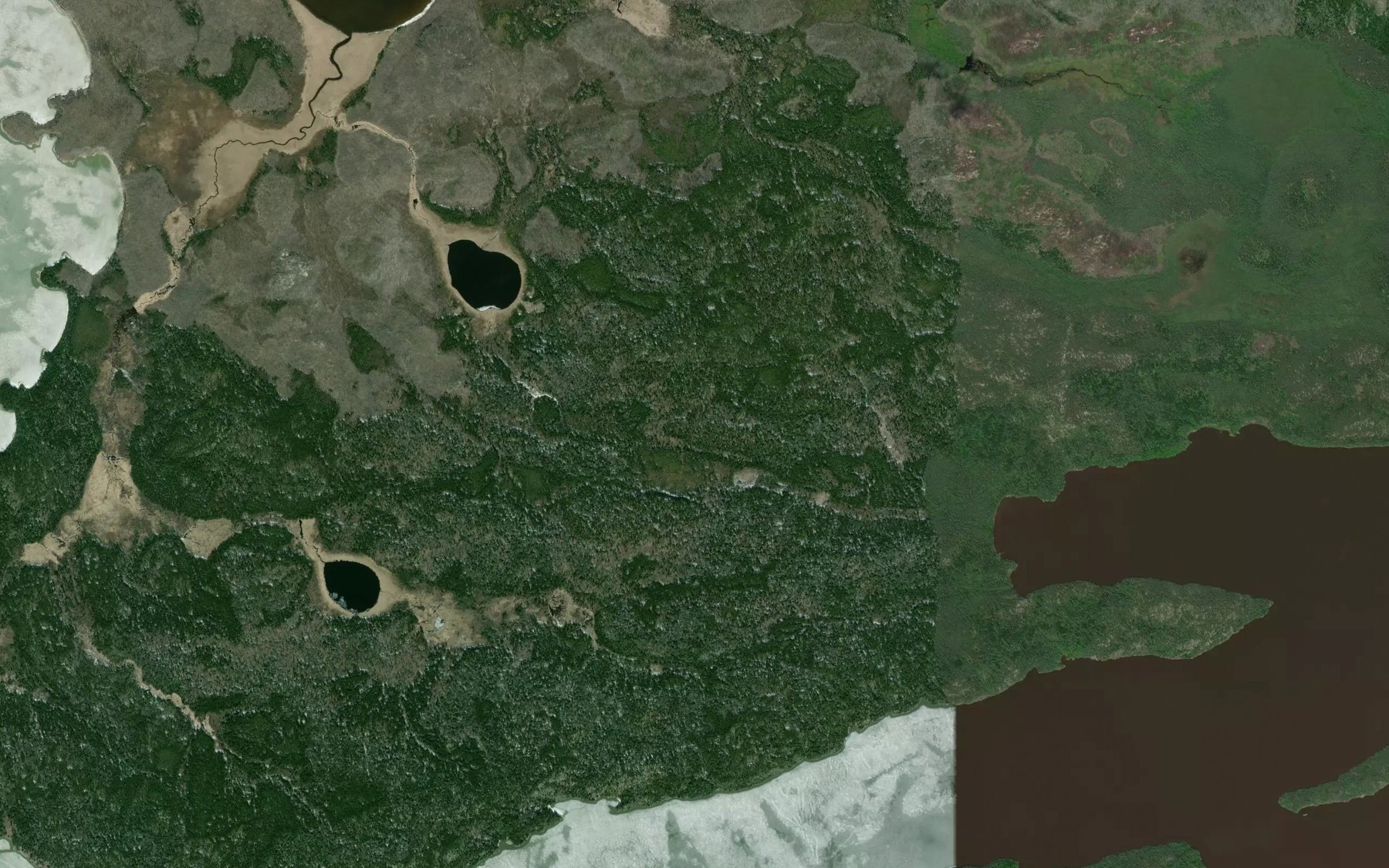 Satellite map of the West Arm