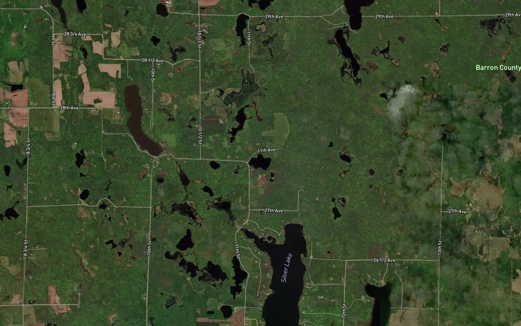 Satellite map of the Anderson Lake