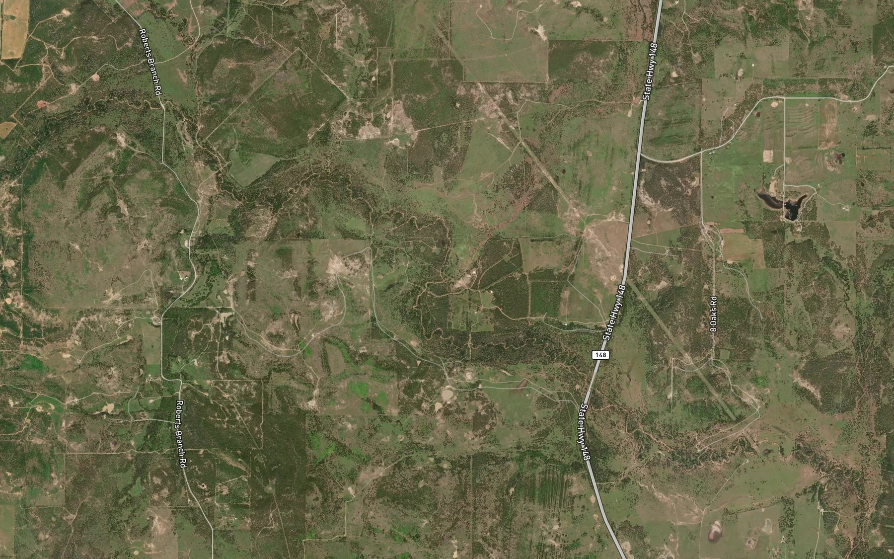 Satellite map of the Turkey Creek