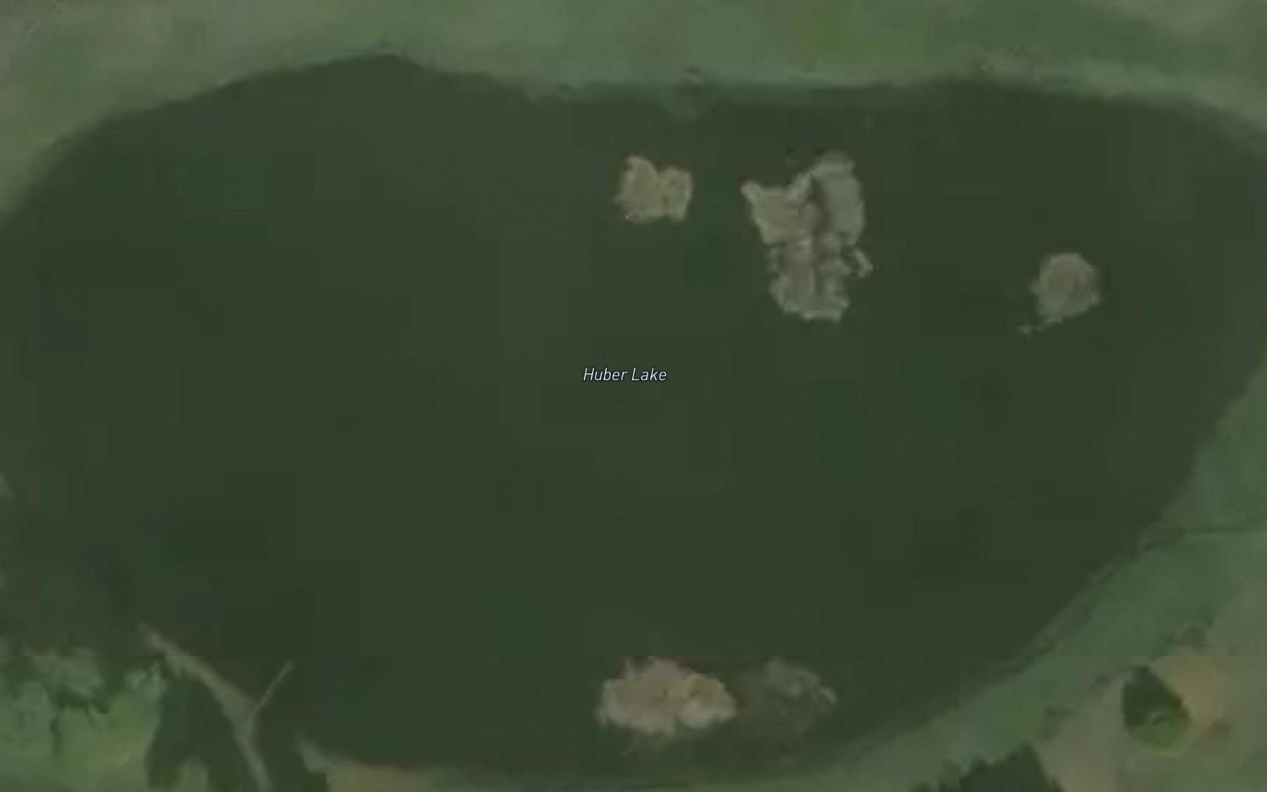 Satellite map of the Huber Lake