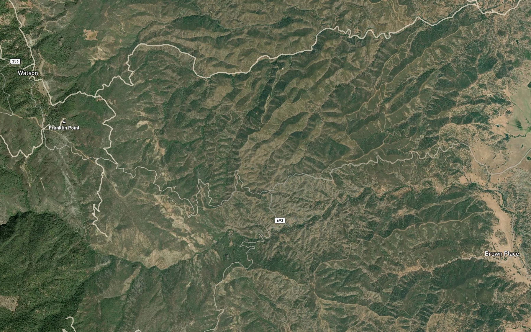 Satellite map of the Salt Lick Spring