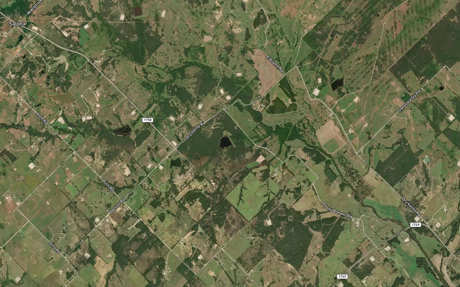 Satellite map of the Soil Conservation Service Site 2c Reservoir