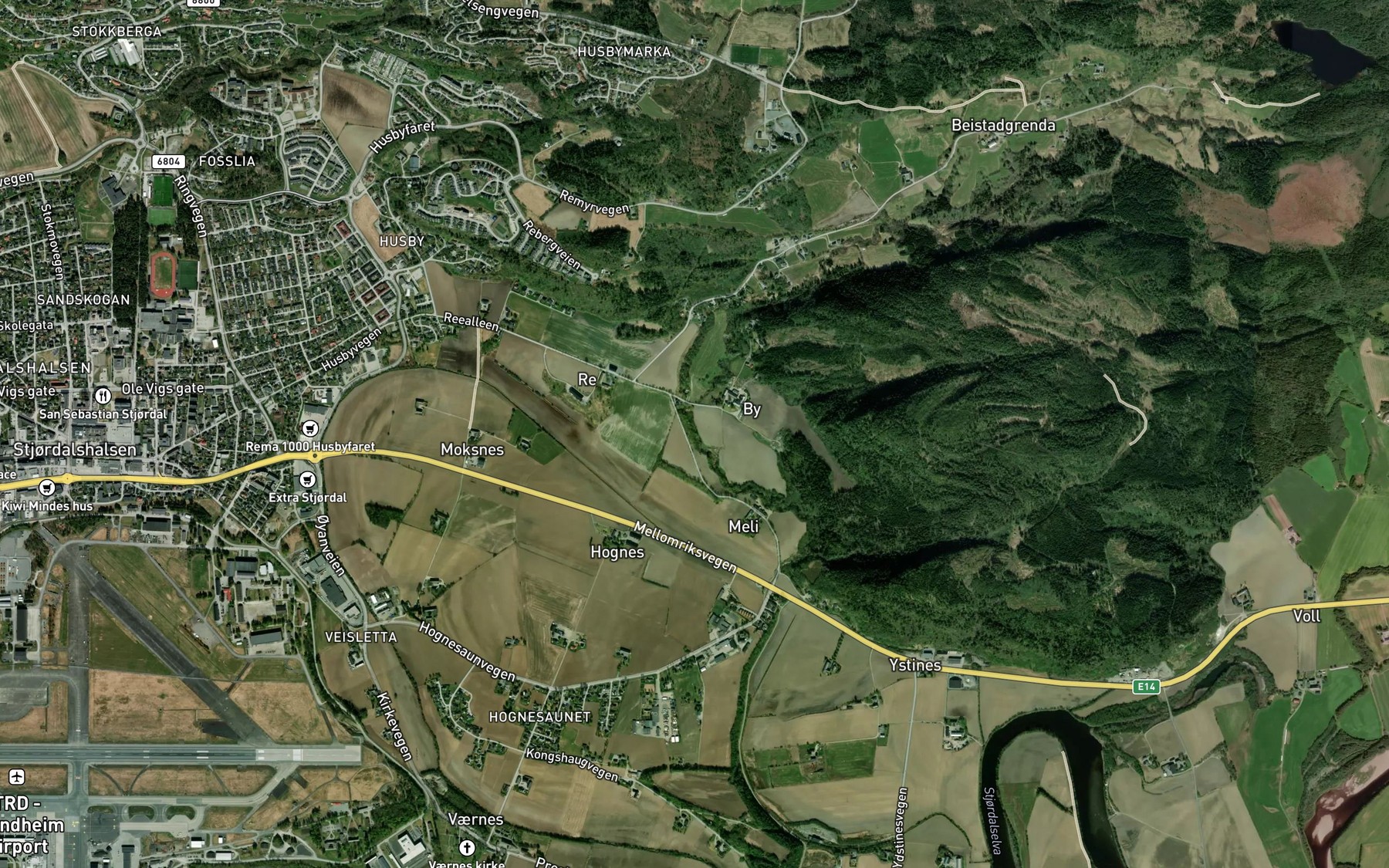 Satellite map of the Byabekken